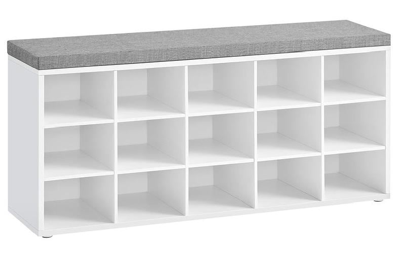 Vasagle Schuhschrank mit Polster, 15 Fächer