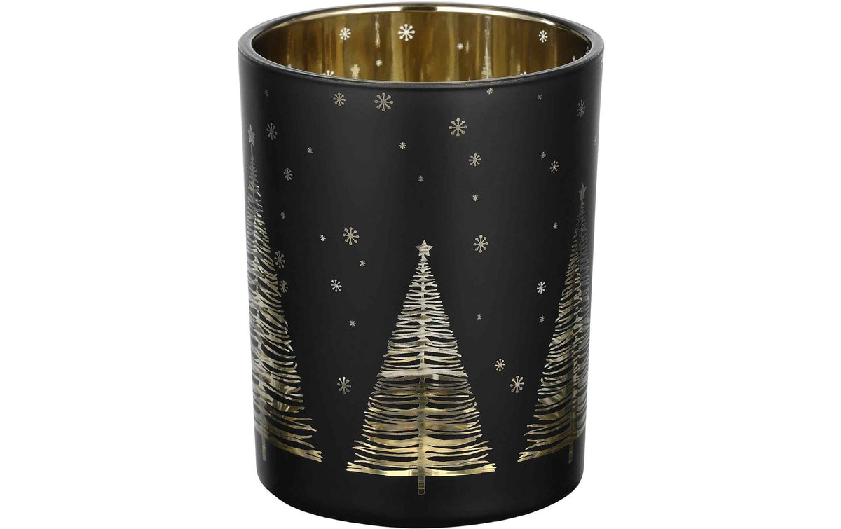 EGLO Weihnachtswindlicht Lukut Ø 10 cm, Gold/Schwarz