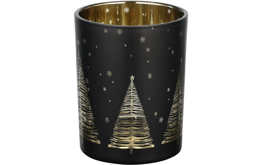 EGLO Weihnachtswindlicht Lukut Ø 10 cm, Gold/Schwarz