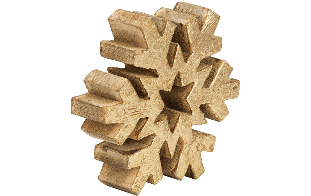 Aufsteller Schneeflocke Holz Weihnachtsdeko Eglo
