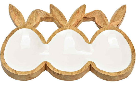 G. Wurm Platte mit Hasenohren 24 x 6 cm