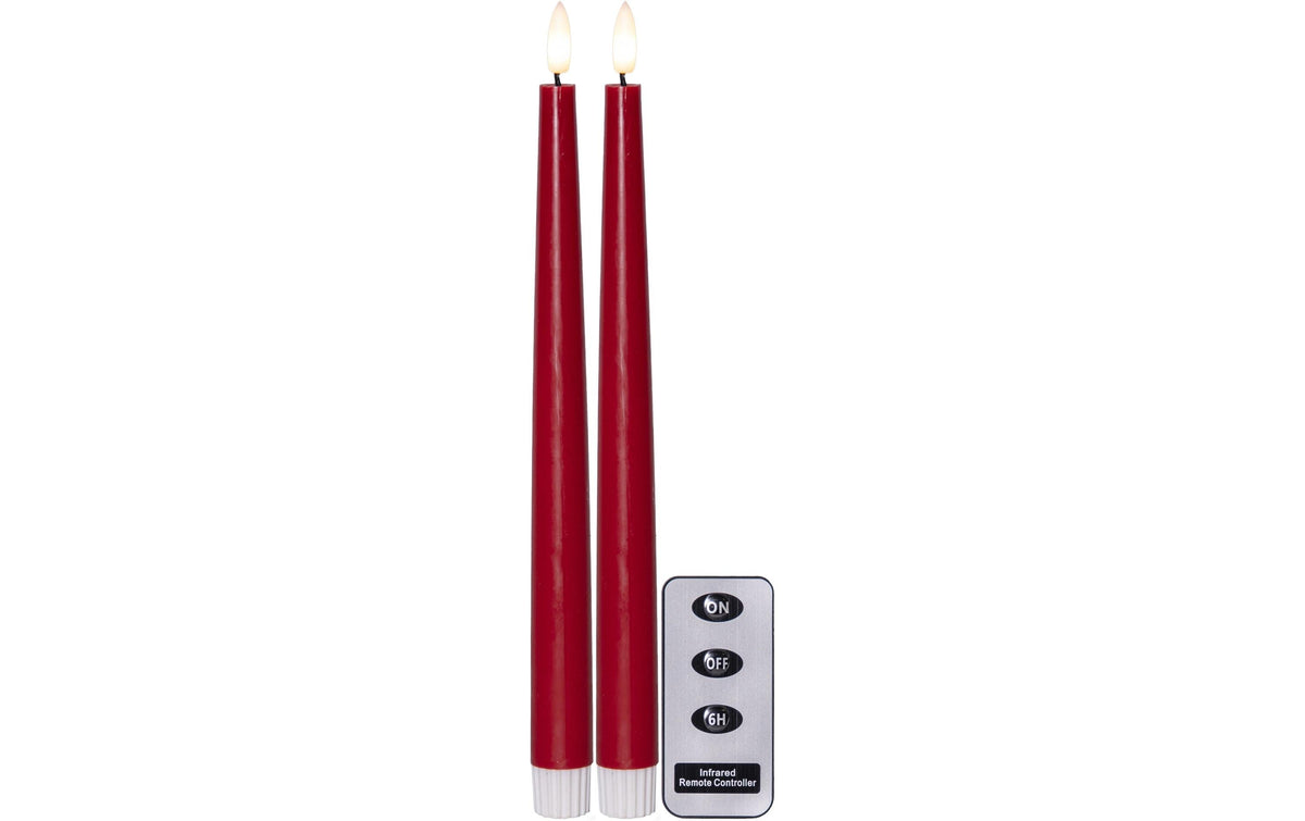 LED-Stabkerzen Set Flamme mit Fernbedienung
