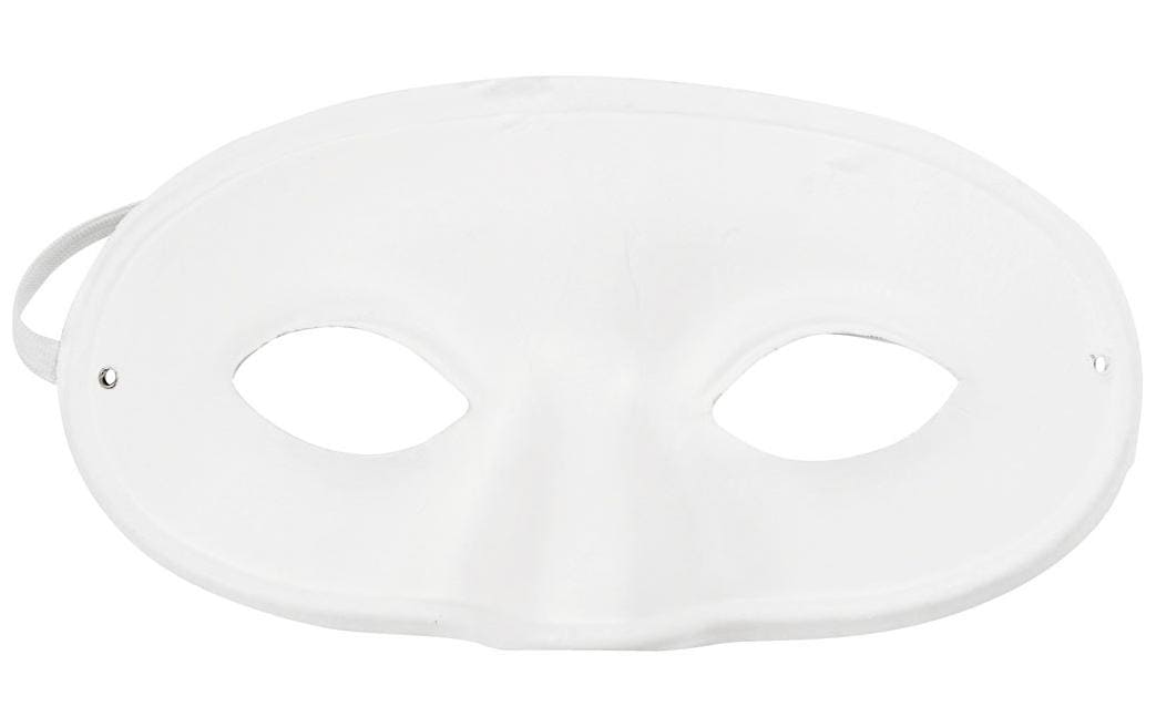 Creativ Company Partyaccessoire Halbmaske Weiss, 10 Stück