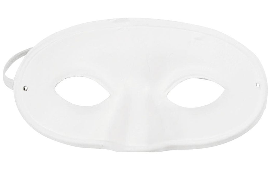 Creativ Company Partyaccessoire Halbmaske Weiss, 10 Stück