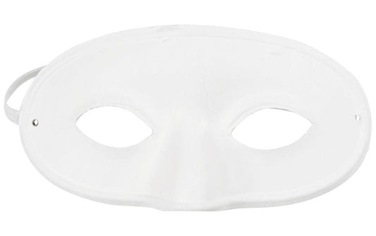 Creativ Company Partyaccessoire Halbmaske Weiss, 10 Stück