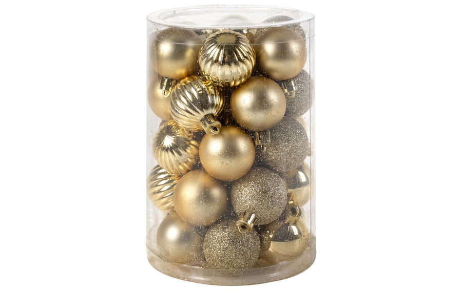 COCON Weihnachtskugel 34 Stück, Gold