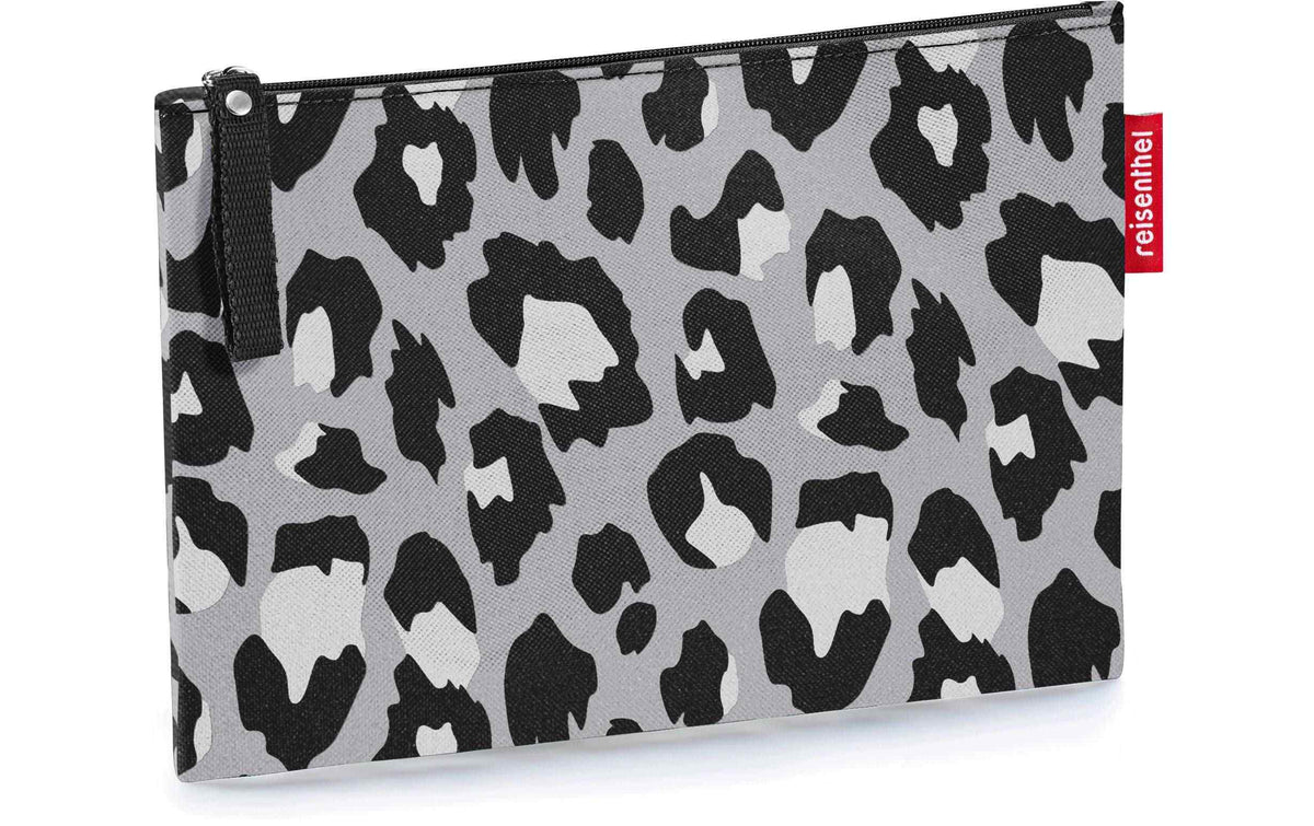 Reisenthel Necessaire-Tasche in Grau mit schwarzem Leopardenmuster