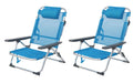 KOOR Strandstuhl Arieenzo Blau Polyester Ergonomisch 2er Set Garten & Outdoor > Gartenmöbel > Gartenstühle KOOR