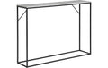 Schlankes Konsole-Tisch mit Betonoptik und schwarzem Metallgestell für moderne Wohnräume