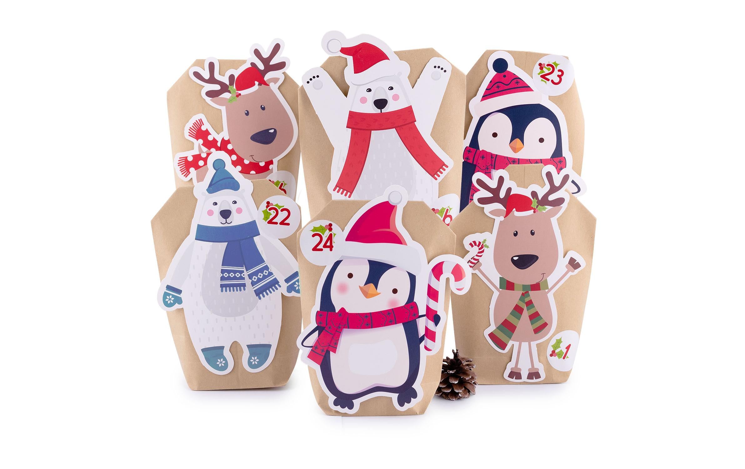 Pajoma Adventskalender Tier-Mix 24 Beutel