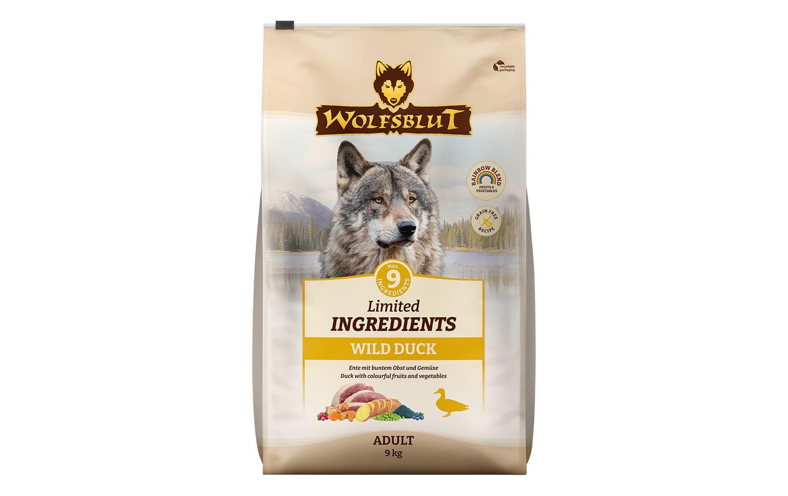 Wolfsblut Limited Adult Wild Duck 9kg Ente Süsskartoffel