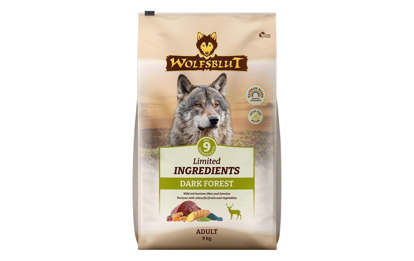 Wolfsblut Limited Adult Dark Forest 9kg Wild Süsskartoffel