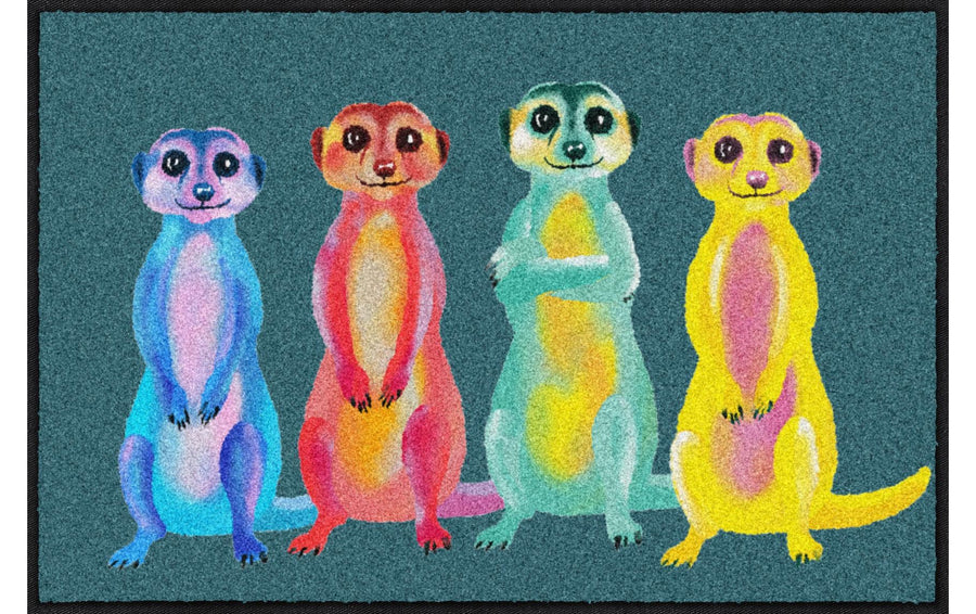 Salonlöwe Fussmatte Rainbow Meerkats