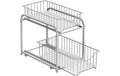 Songmics Küchenregal Organizer, 2 Schublade Silber