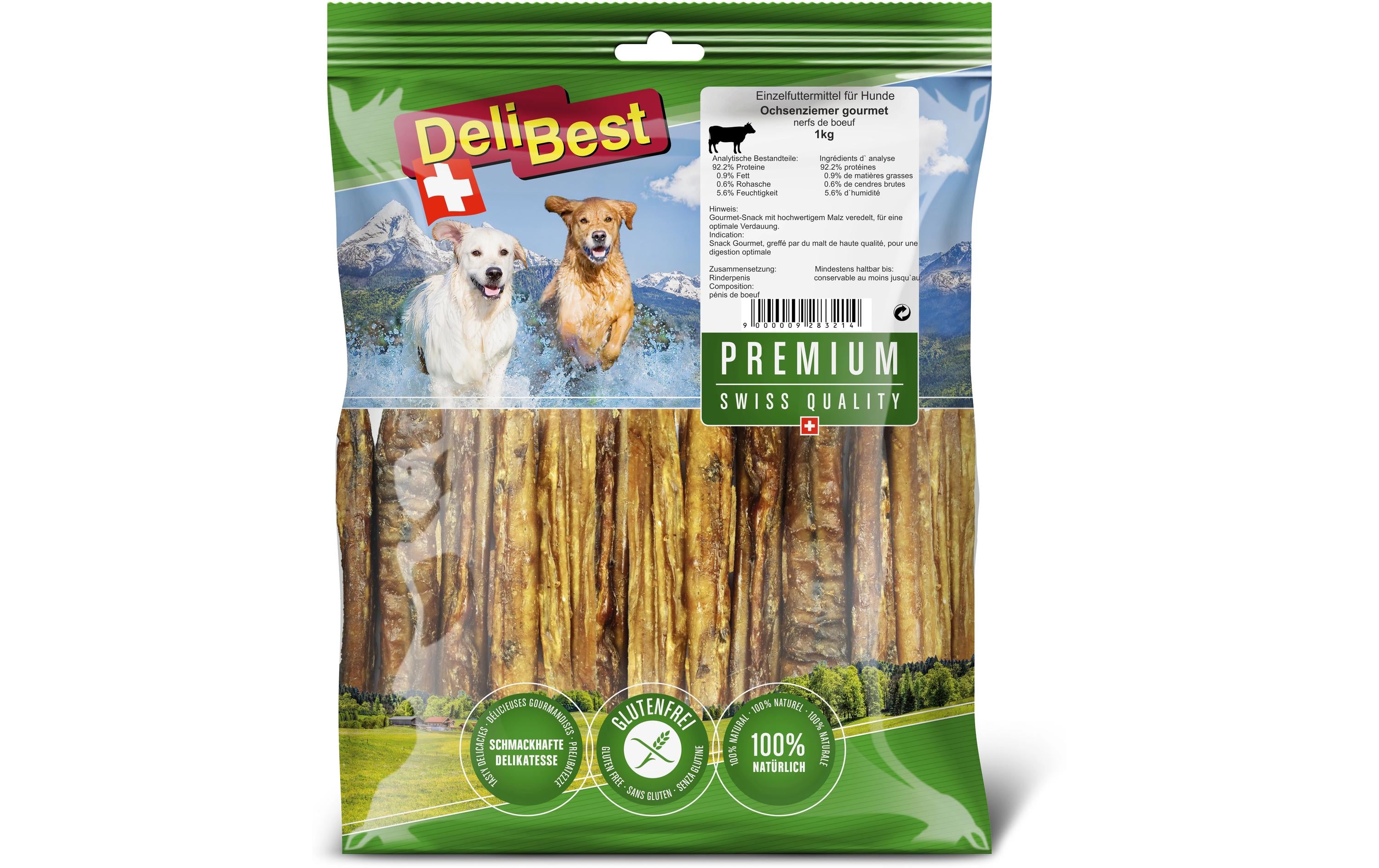 DeliBest Kaustange Premium Ochsenziemer, 1 kg