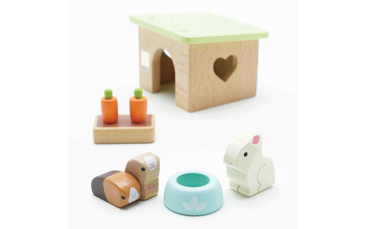 LE TOY VAN Puppenhausmöbel Hase und Meerschweinchenset