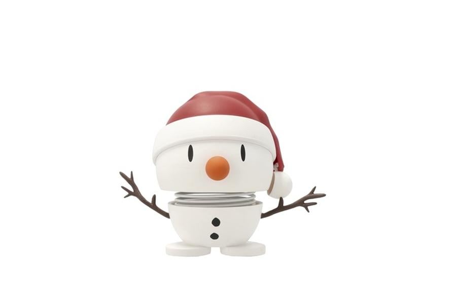 Hoptimist Deko Bumble Soft Snowman S 6.2 cm x 6.9 cm, Weiss