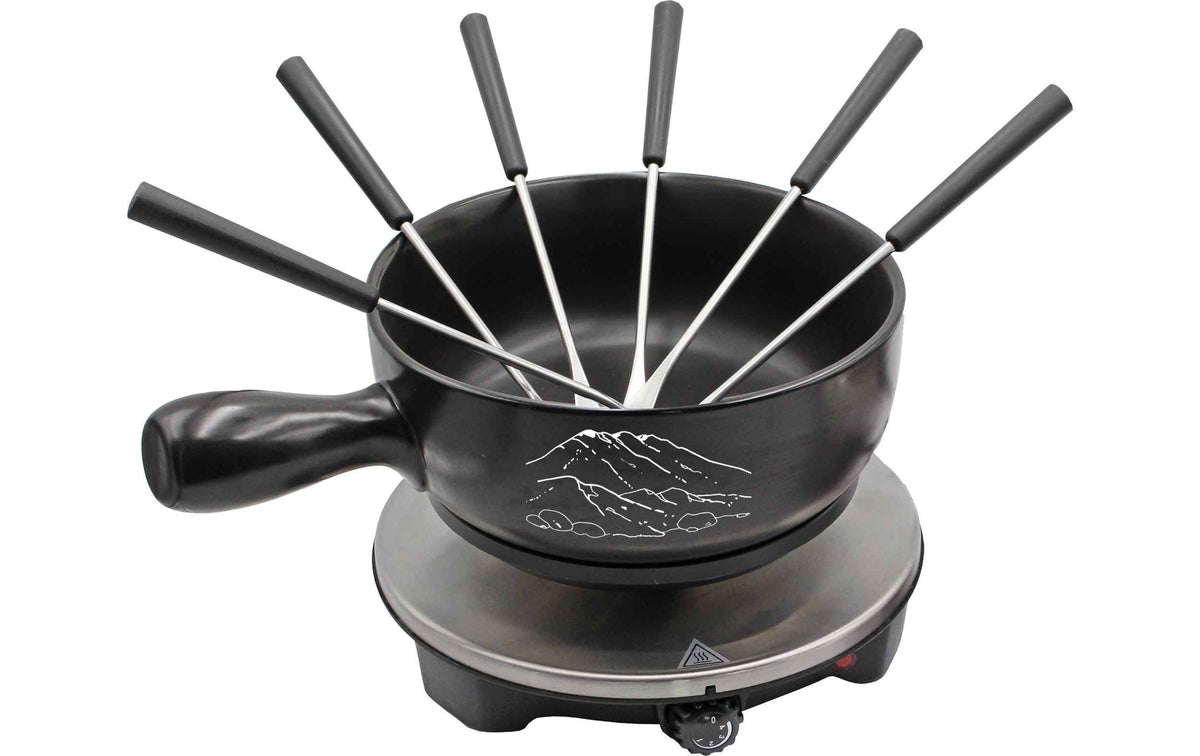 OHMEX Fondue Set OHM-FND-1507 8 Teile, Schwarz