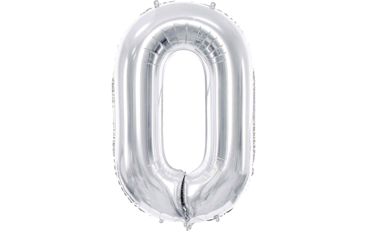 Partydeco Folienballon Zahl 0, 86 Cm, Gold