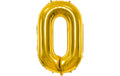 Partydeco Folienballon Zahl 0 gross
