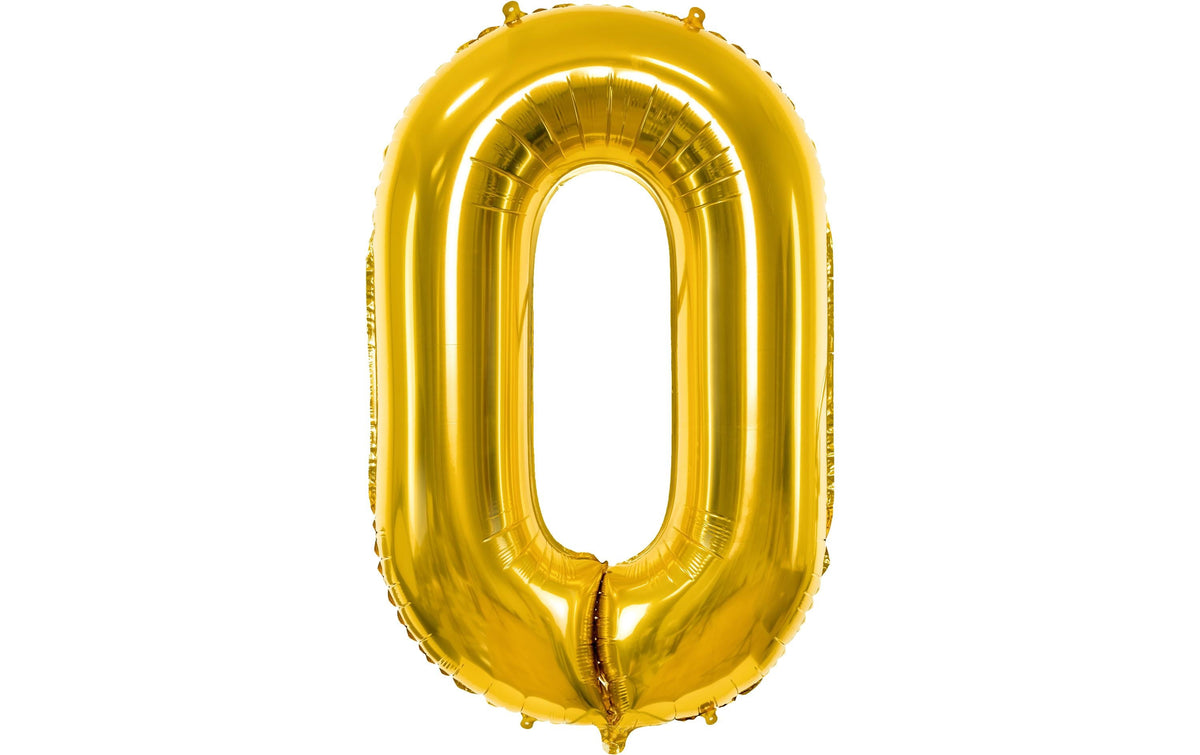 Partydeco Folienballon Zahl 0 gross