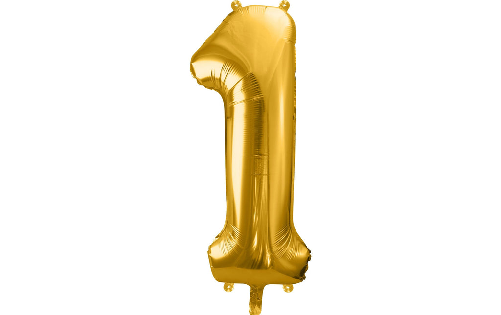 Folienballon Zahl 1 Groß Roségold von Partydeco