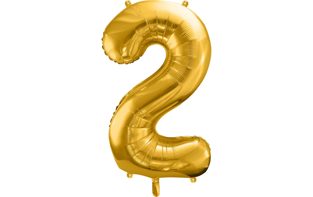 Folienballon Zahl 2 Groß Roségold 86 cm