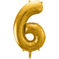 Partydeco Folienballon Ziffer 6 86 Cm Roségold