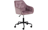 AC Design Bürostuhl Brooke rose mit Bremsrollen