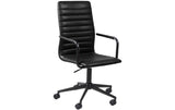 AC Design Bürostuhl Winslow schwarz mit Armlehnen und Bremsrollen