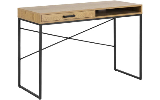 AC Design Bürotisch Seaford schwarz braun 110x45x75 cm (LxBxH)