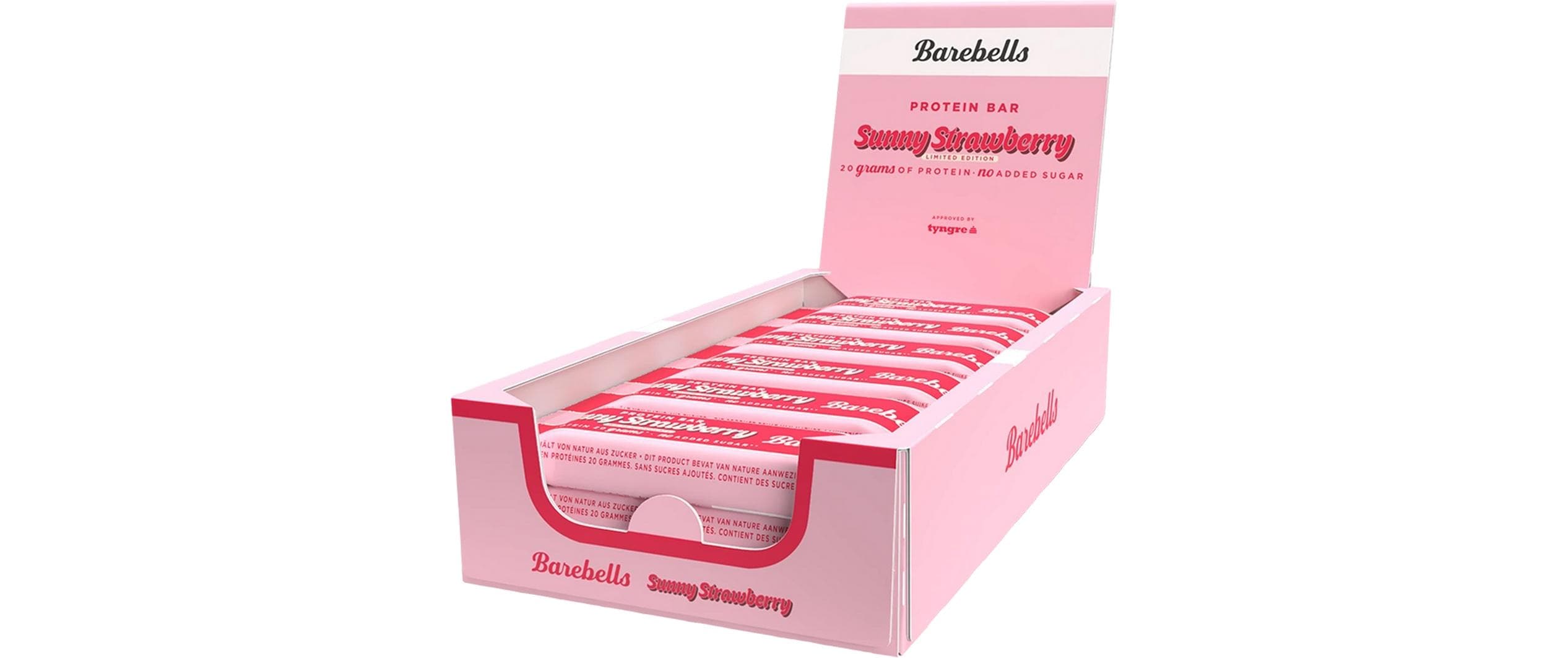 Barebells Protein Bar Sunny Strawberry Box mit 12 Riegeln