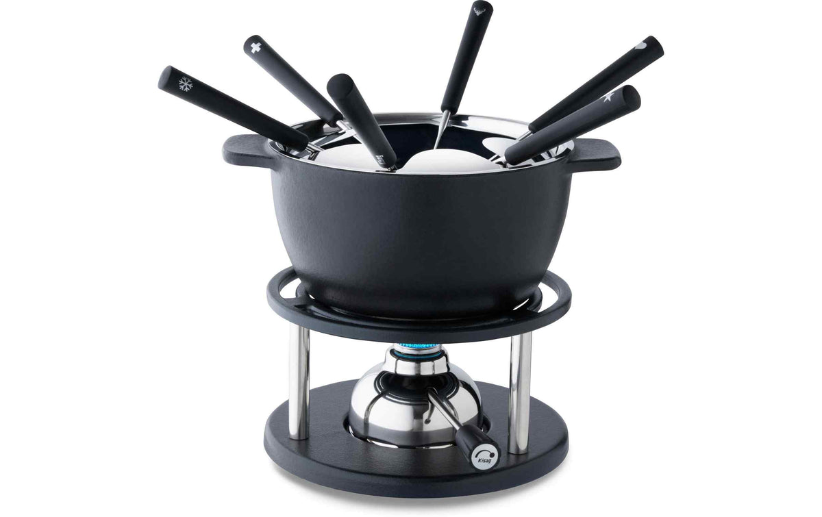 Kisag Fleischfondue-Set Twin 10 Teile, Schwarz