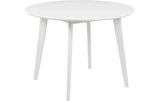 AC Design Esstisch Roxby Weiss Furnier, Gummibaumholz, Ø105x76 cm