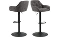 AC Design Barhocker Brooke, 2 Stück, 52 x 109 cm, Anthrazit