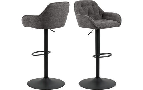 AC Design Barstuhl Brooke 2 Stück Anthrazit
