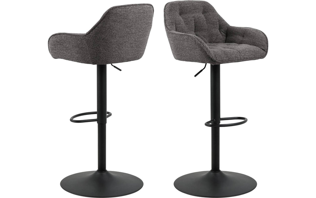 AC Design Barstuhl Brooke 2 Stück Anthrazit