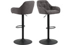 AC Design Barstuhl Brooke 2 Stück Anthrazit