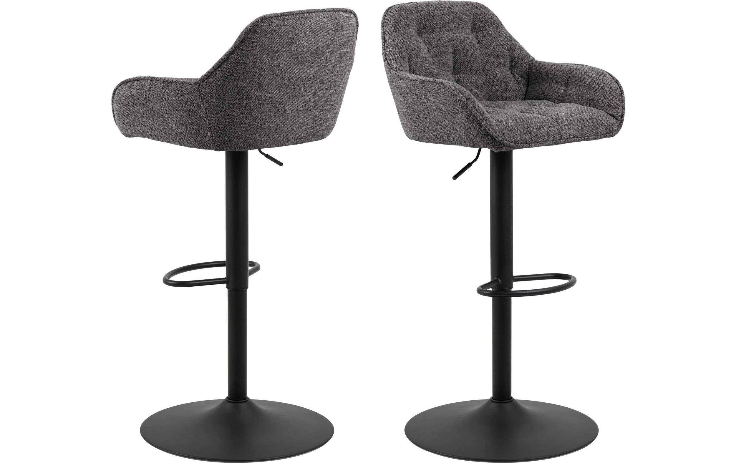 AC Design Barstuhl Brooke 2 Stück Anthrazit