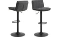 AC Design Barstuhl Flynn 2 Stück Dunkelgrau/Grau