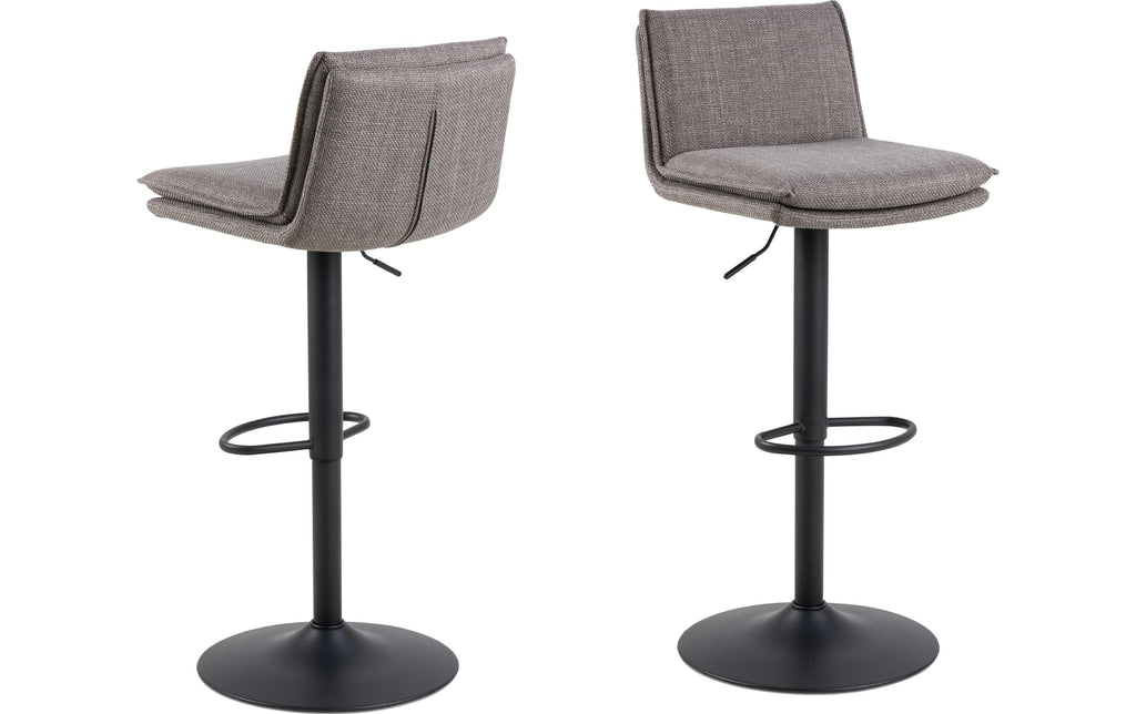 AC Design Barstuhl Flynn 2 Stück Hellgrau/Braun/Grau