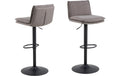 AC Design Barhocker Flynn, 2 Stück, 44 x 107 cm, Hellgrau/Braun