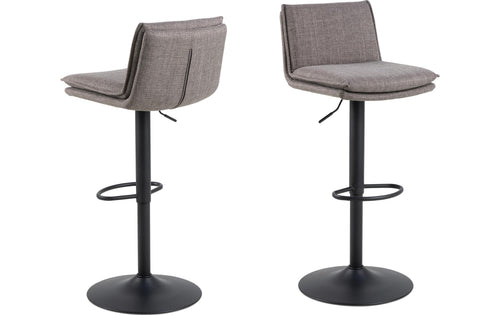 AC Design Barstuhl Flynn 2 Stück Hellgrau/Braun/Grau