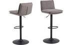 AC Design Barstuhl Flynn 2 Stück Hellgrau/Braun/Grau