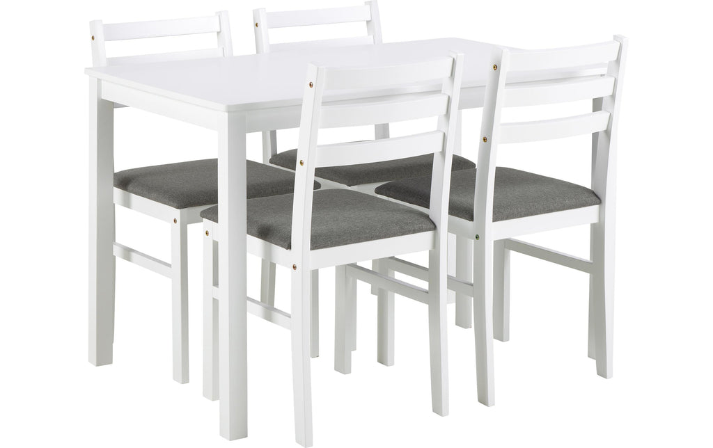 AC Design Esstisch-Set Alicante 110 x 74.5 cm, Weiss