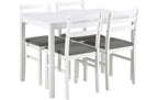AC Design Esstisch-Set Alicante 110 x 74.5 cm, Weiss