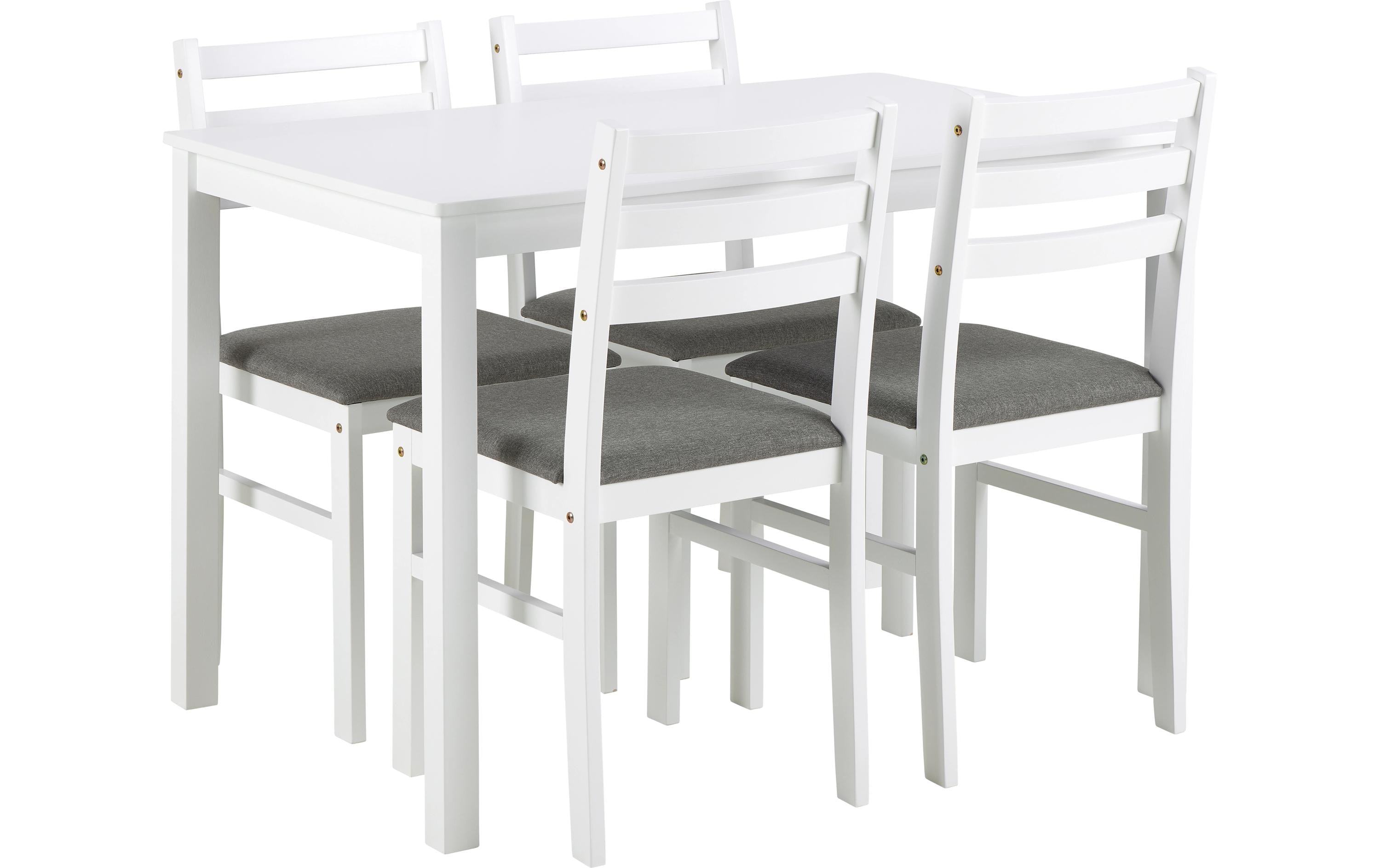 AC Design Esstisch-Set Alicante 110 x 74.5 cm, Weiss