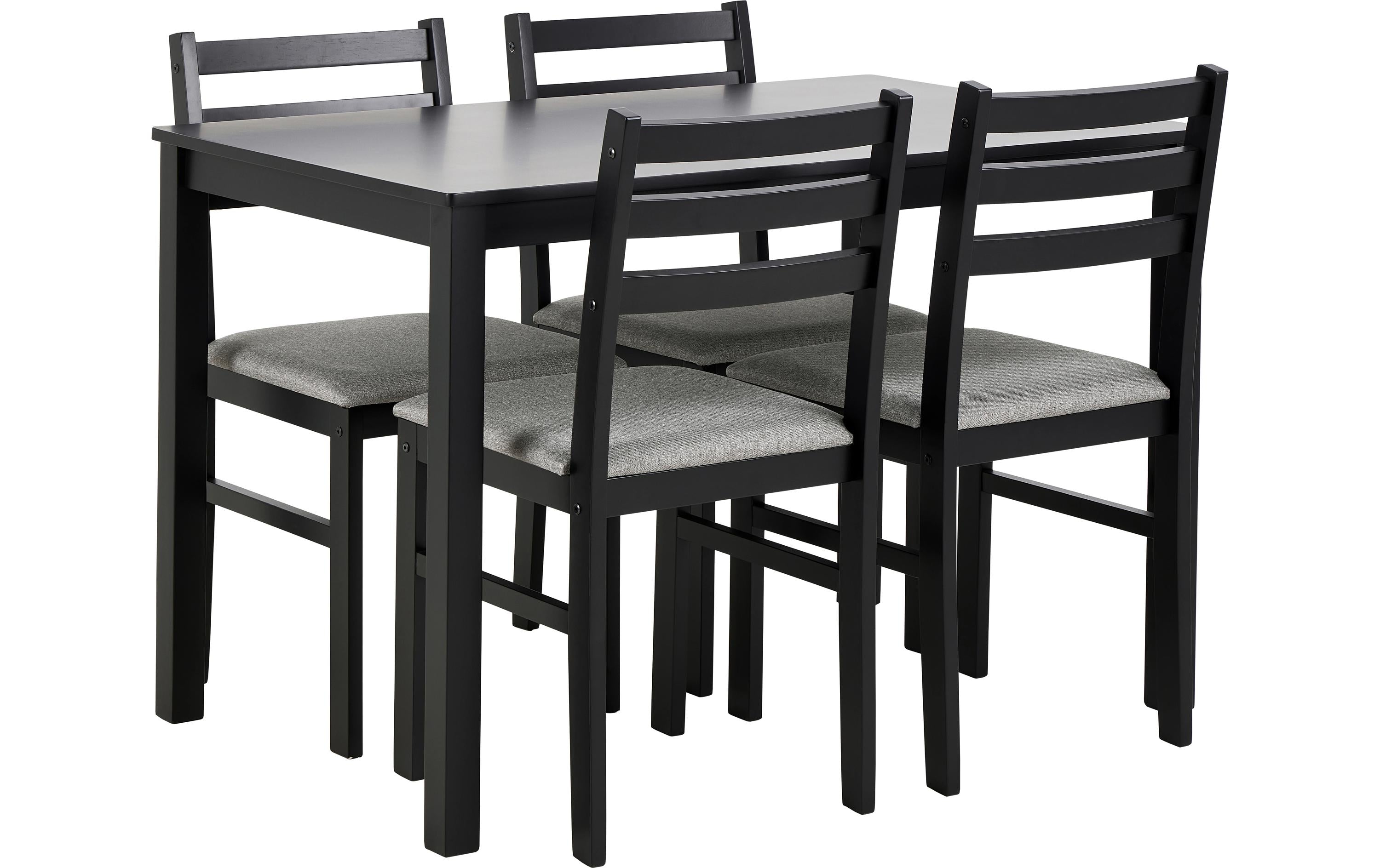 AC Design Esstisch-Set Alicante 110 x 74.5 cm, Schwarz