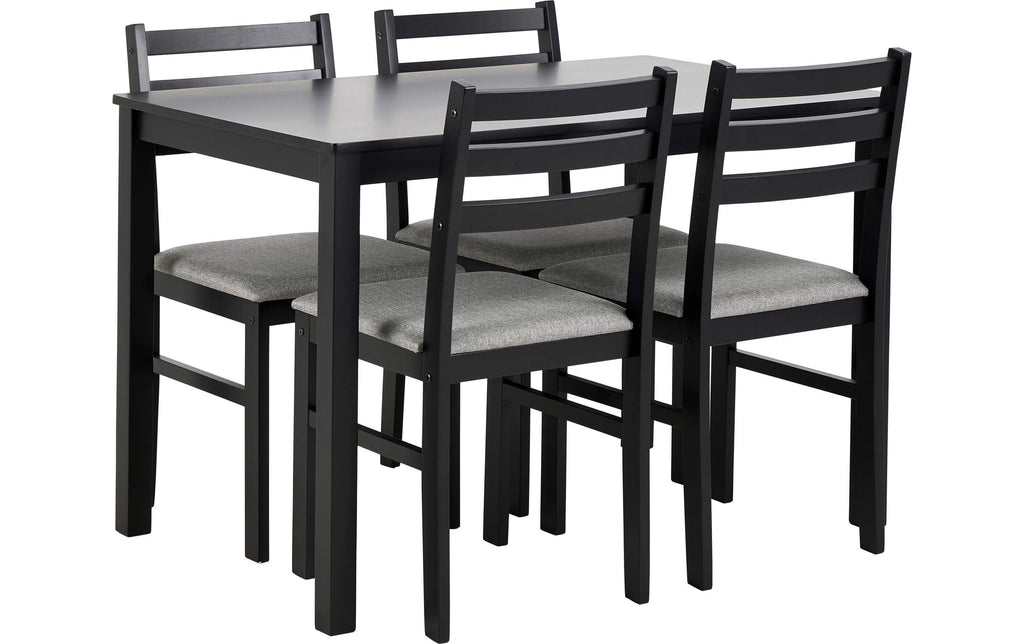 AC Design Esstisch-Set Alicante Schwarz