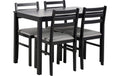 AC Design Esstisch-Set Alicante Schwarz